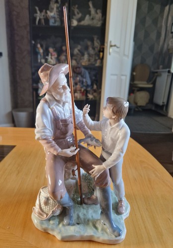 Lladro fishing lesson - lladro, a
