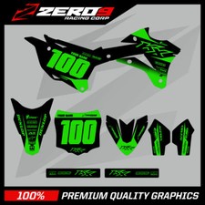 Custom MX Graphics Kit Motocross : KAWASAKI KX 85 1998 - 2021 - BLOCK BLK/GRN