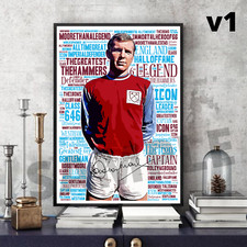 Bobby Moore Pop Art West Ham Utd A4/A3 Memorabilia/Collectable/Gift signed #247