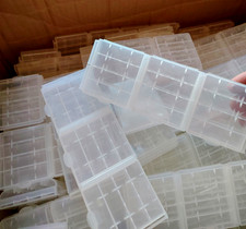 6 x Hard Plastic battery Case Holder Storage Box Cover for AA AAA Batteries