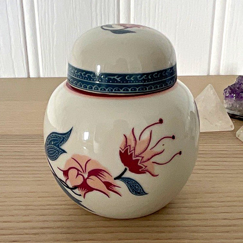 Ceramic decorative jar - ceramic,