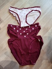 Ladies Three Pack Comfortable Stretch  Hipster Briefs Size 12-14