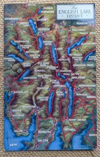 English lake district map - english,