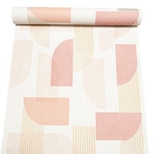 White Pink Wallpaper Geometric