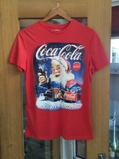 New Coca Cola Holidays Are Coming Lorry Mens Christmas T-Shirt Size S From TU