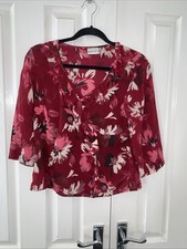 Minuet Ruffle Wrap Blouse Size