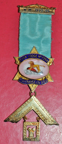 Silver masonic past master - masonic, master's