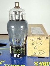 Sylvania 6F8G VT-99 NOS Black Plate Tested Like NOS Balanced Tube