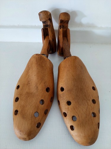 Vintage wooden shoe trees - vintage,