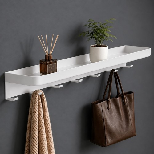 Wall mounted coat rack with - mounted,