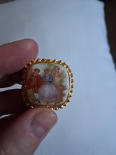 Vintage Limoges Style Brooche