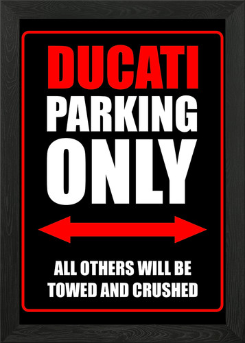 Ducati sign framed - sign, wall