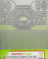 Tonic Studios Jasmine Dream embossing folder & cutting die set for cardmaking