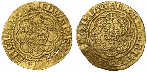 Edward iii quarter noble - edward,