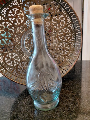 Vintage glass bottle - , olive