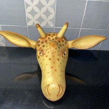 Wooden Giraffe Head. Wall Mounted Excellent Condition