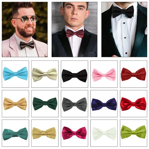 Mens neck bow tie plain - mens,