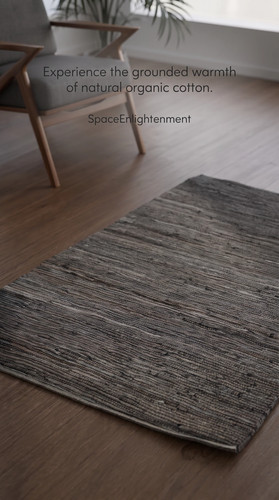 Cotton rug charcoal - rug,