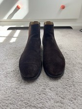 Church's Brown Suede Leather Chelsea Boots Shoes Men's UK 12 G US 13 EU 46