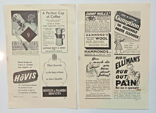 Vintage 1942 hovis huntley - 2, hovis/huntley