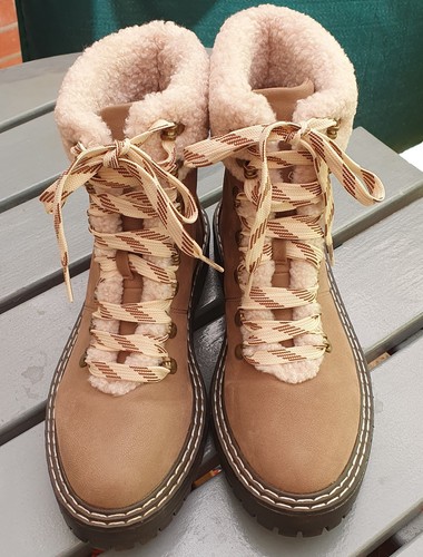 Papaya ankle fur cuff - papaya, boots