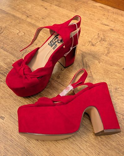Refresh red suede platform - refresh,