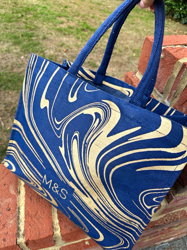Abstract tote bag blue - abstract,