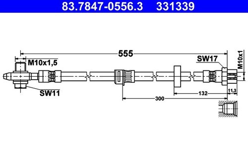 Brake hose for - seat, alhambra