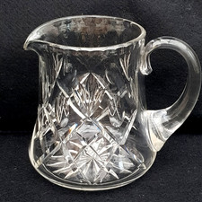 large Vintage ROYAL BRIERLEY elizabeth Pattern Cut Crystal Glass Pitcher Jug