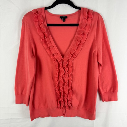 Talbots deep neck ruffle - v-neck,