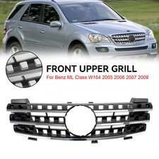 Front Grille Grill Fit Mercedes ML-Class W164 2005-2008 Chrome/Black