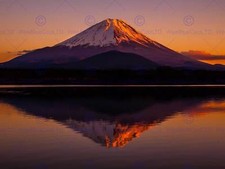 Photograph Landmark Mount Fuji Japan Reflection Picture Art Print Poster Mp5595B