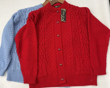 New Ladies Ice Envy Round Neck Button Cardigan Long Sleeve Pocket Older Elderly