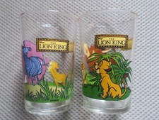Two Vintage Disney Lion King Children's Drinking Glasses