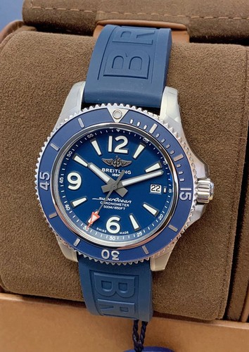 Breitling 22mm blue rubber - blue,
