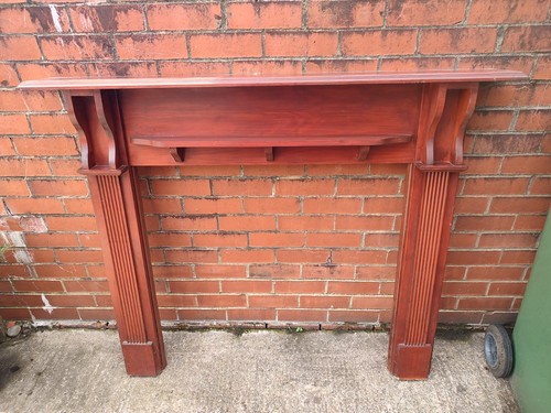 Wooden fire surround used - fire,
