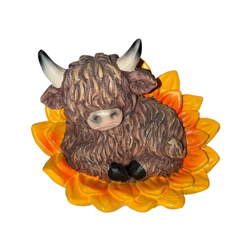 Highland cow garden statue - cow,