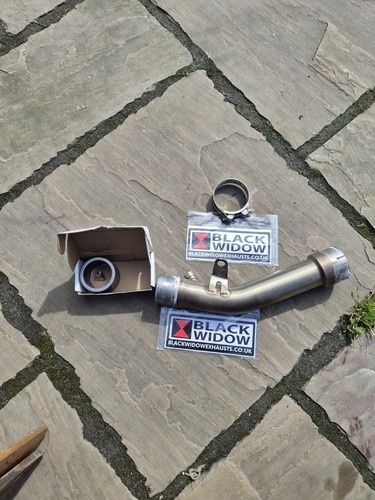 Black widow exhaust link pipe - black,