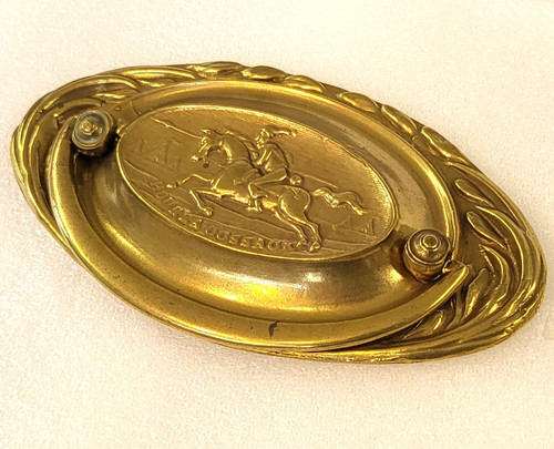 Brass oval plate handle