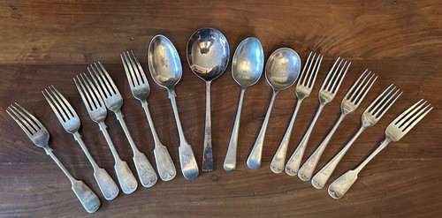 Vintage silver forks and - silver,