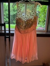Jovani Pink Cocktail AB Stoned