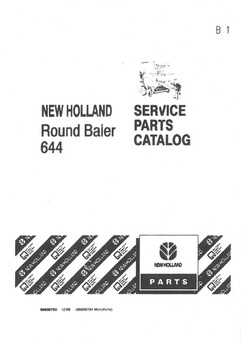 New holland round baler 644 - new,