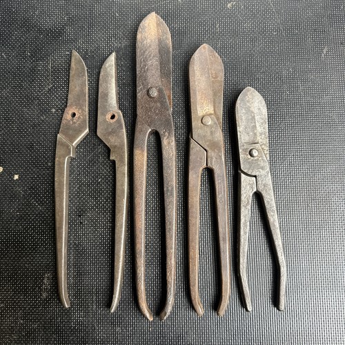 Vintage tin snips - snips, metal