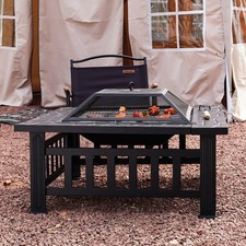 Large Fire Pit Table Metal