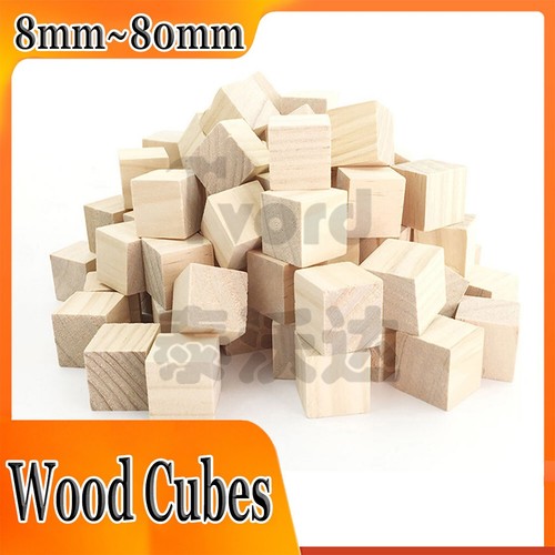 Natural wood cubes unfinished - cubes,