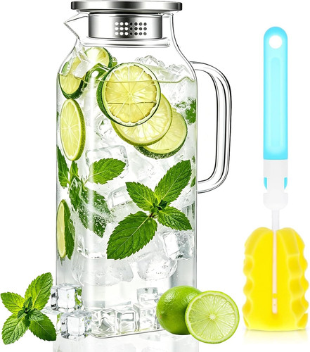 Glass water jug - jug, fridge