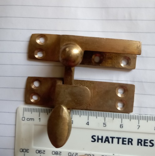 Vintage brass sash window - brass,