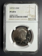 1973 S KENNEDY HALF 50C PF69*