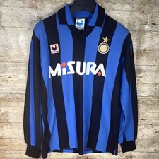 Inter Milan 1990/91 Match Issue/Worn Shirt -Original VTG Retro 90s UEFA Cup Top