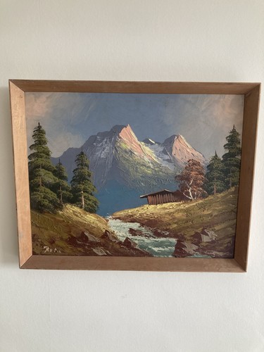 Large vintage oil painting - vintage,